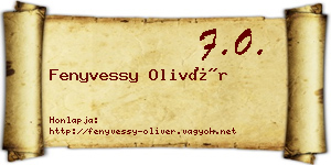 Fenyvessy Olivér névjegykártya